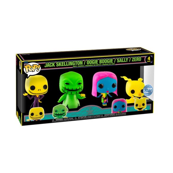 Funko Pop 4-Pack [ Jack Skellington + Oogie Boogie + Sally + Zero] NEW - Picture 3 of 5